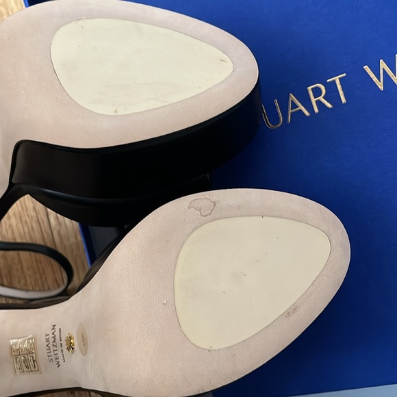 Stuart Weitzman Disco Platform Sandal Black New - Picture 12 of 16